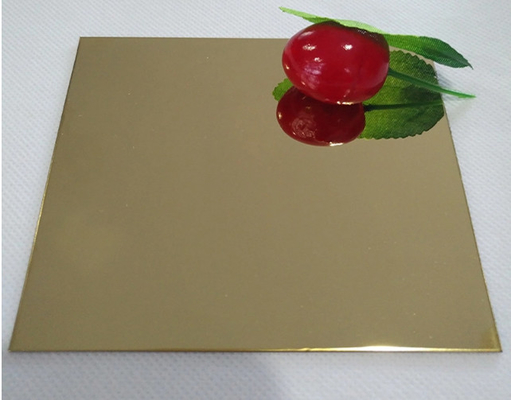 316 8K Lustro Złota blacha ze stali nierdzewnej Dekoracyjna blacha stalowa walcowana na zimno o grubości 1 mm